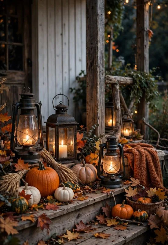 Rustic Lantern Display