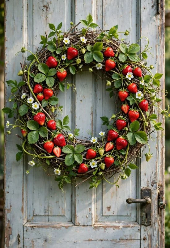 Strawberry Garden Wreath
