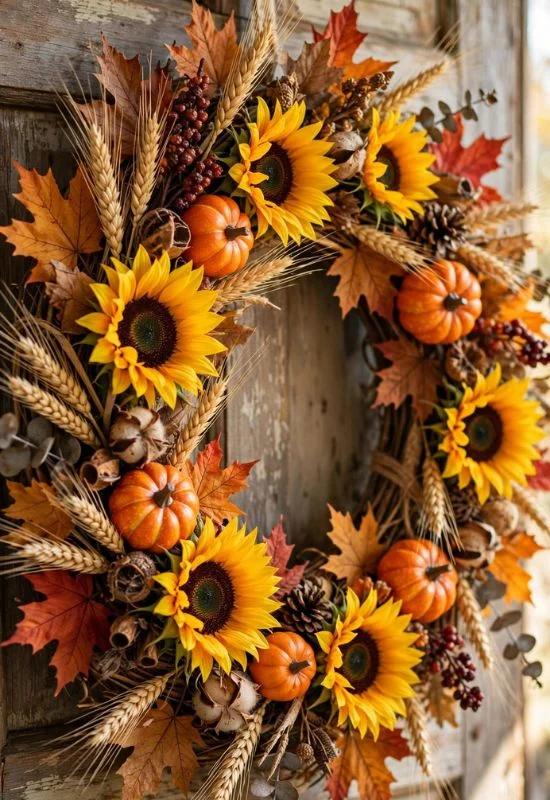 Sunflower Harvest Wreath