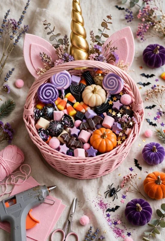 Unicorn Halloween Basket