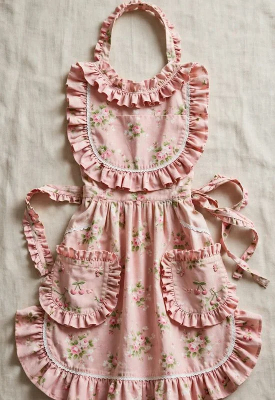Vintage Apron with Ruffles