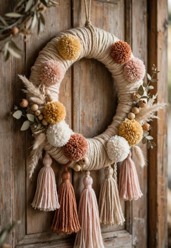 Yarn Wrapped Wreath