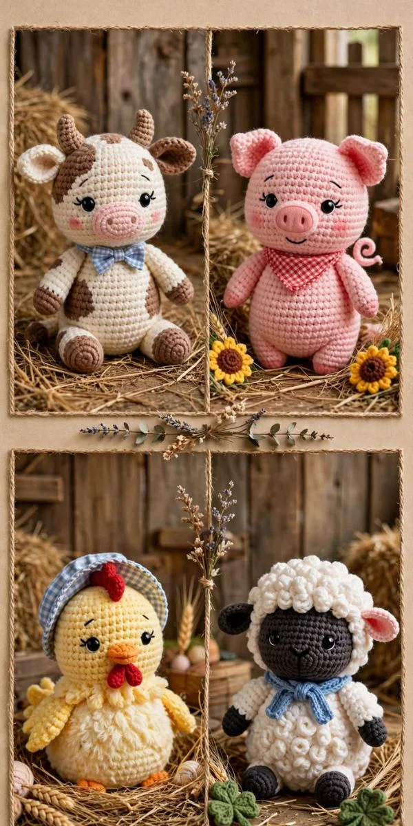 Adorable Animal Crochet Plushies
