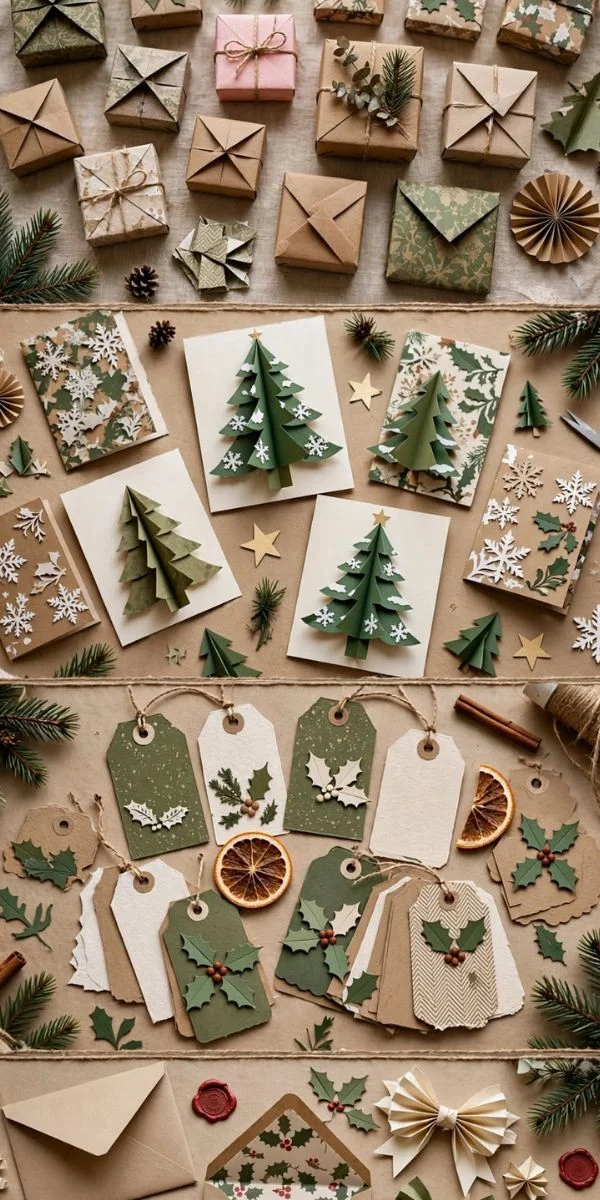 Christmas Paper Crafts for Gifts and Cards