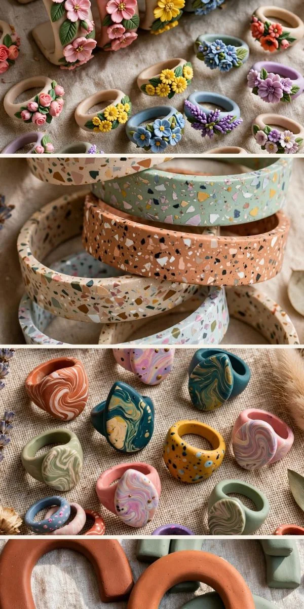 Clay Rings and Bracelets