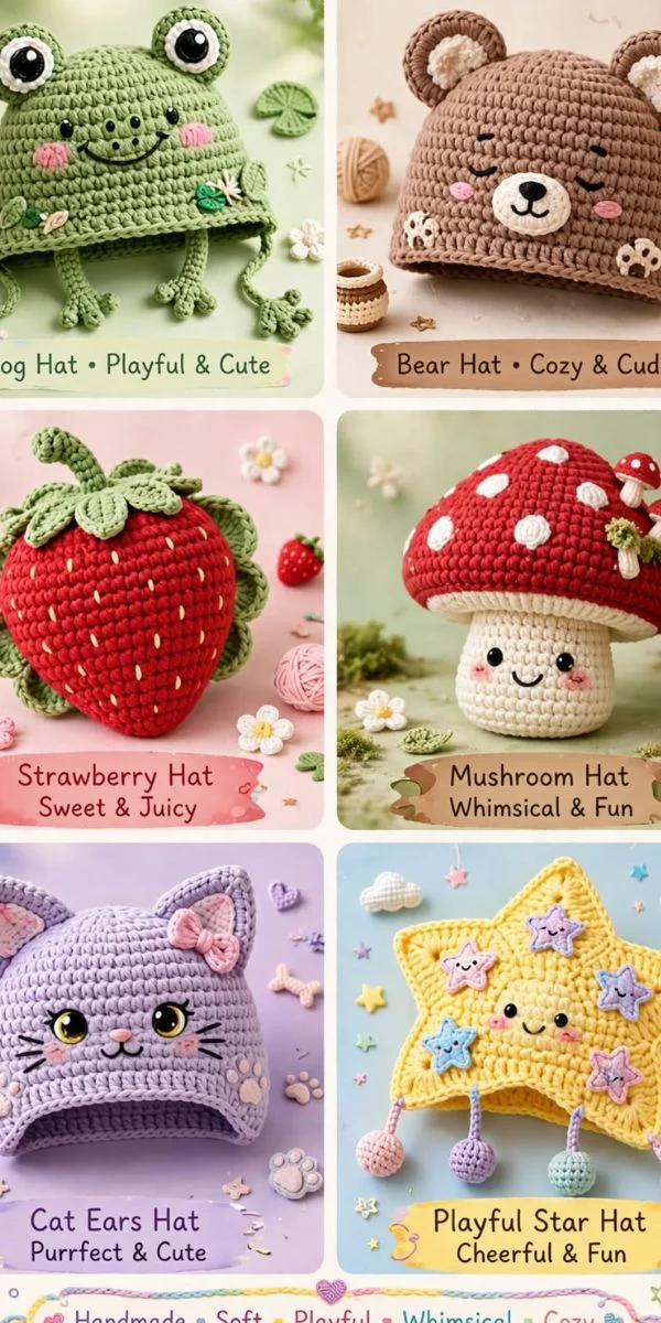 Creative Crochet Hats for Different Styles