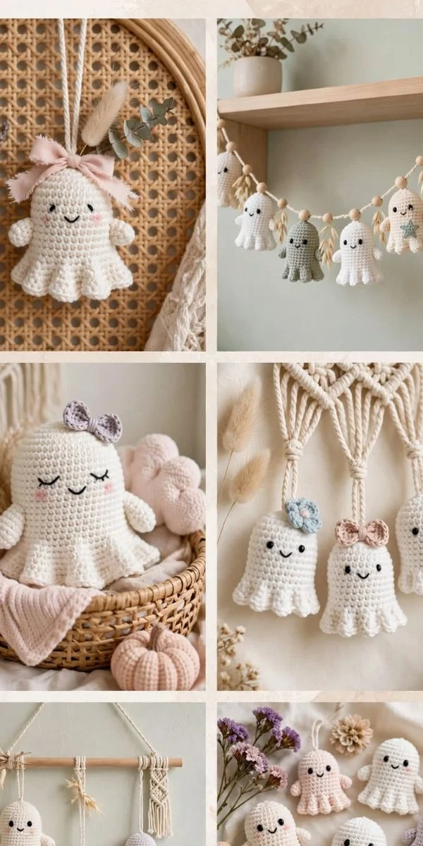 Crochet Ghost Decorations 