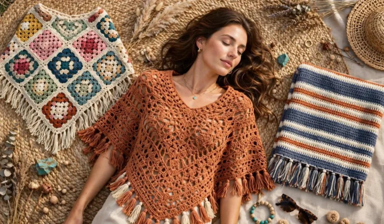 30 Crochet Poncho | Cozy Fall and Halloween Decor