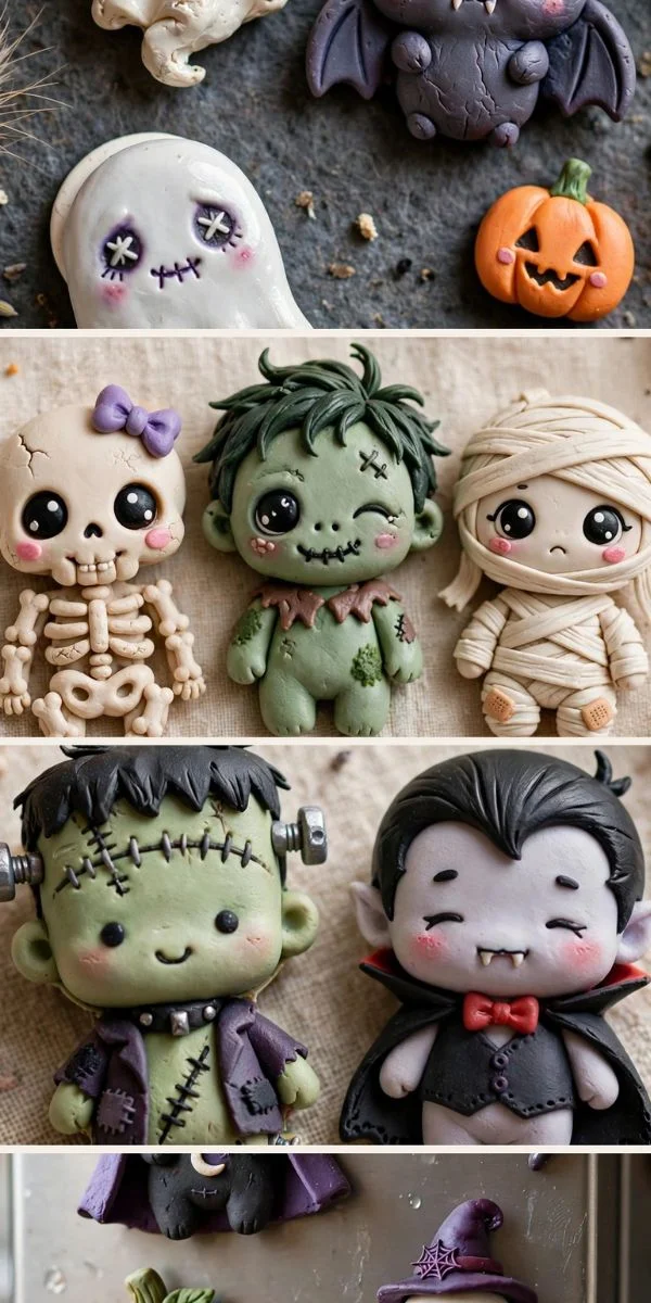 Cute and Creepy Halloween Creature Magnets 