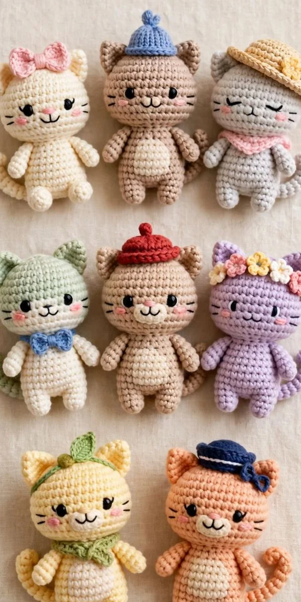 Cute and Simple Amigurumi Cat Ideas