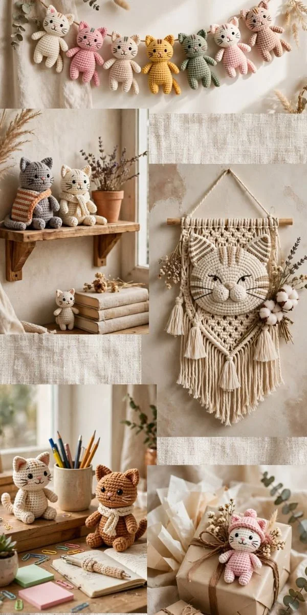 Decorative and Gift-Friendly Crochet Cat Ideas
