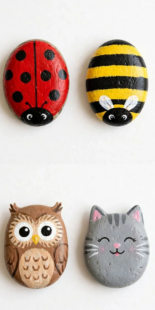 Easy Animal Painted Rocks