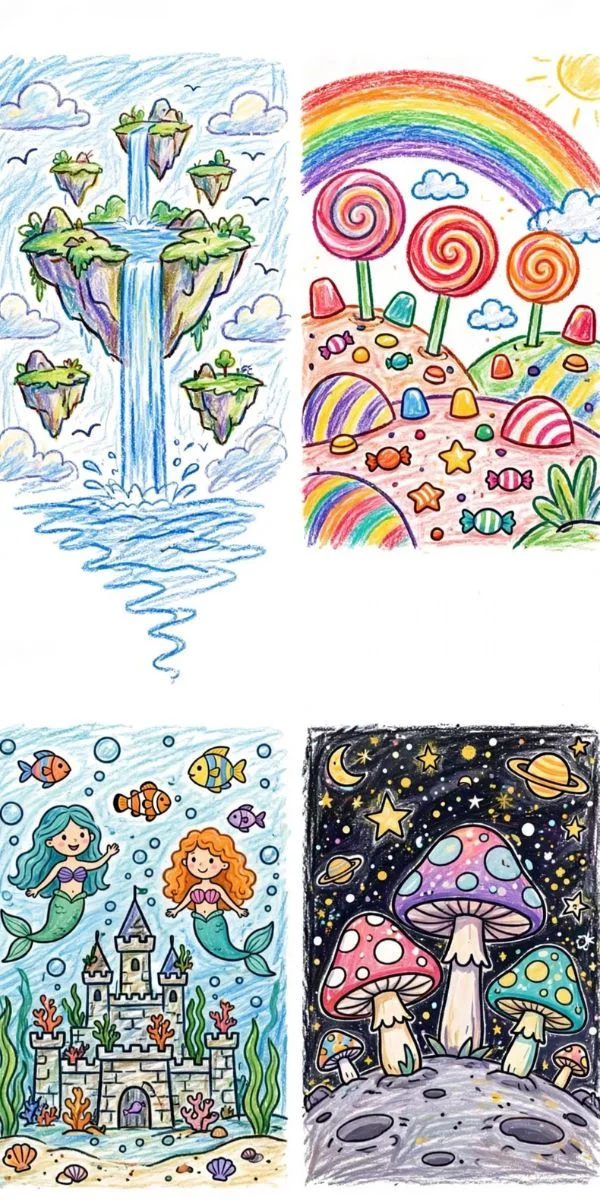 Easy Imaginative Scenery Drawings
