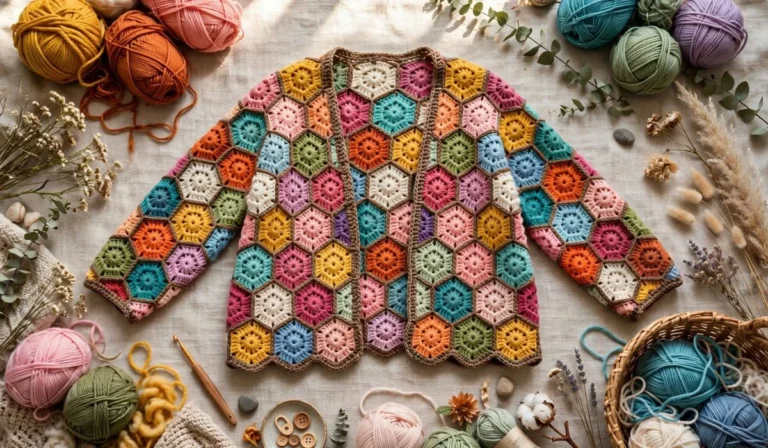 Hexagon Cardigan Crochet