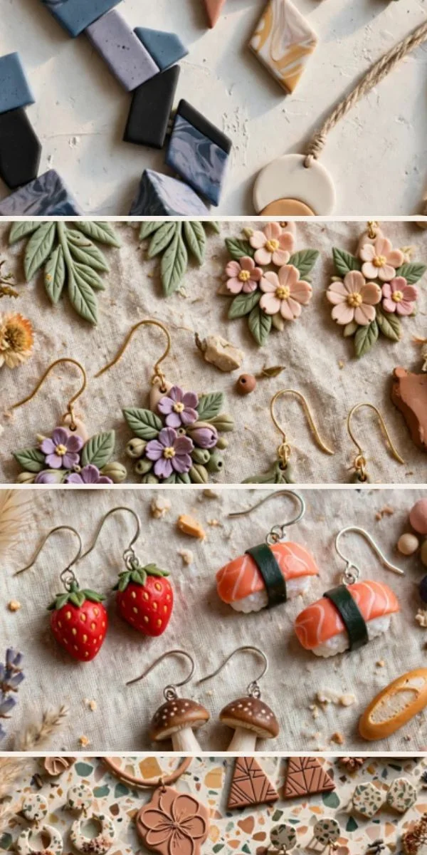 Nature, Abstract, and Miniature Clay Jewelry