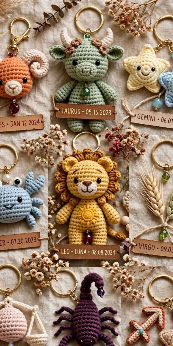 Personalized Crochet Keychains
