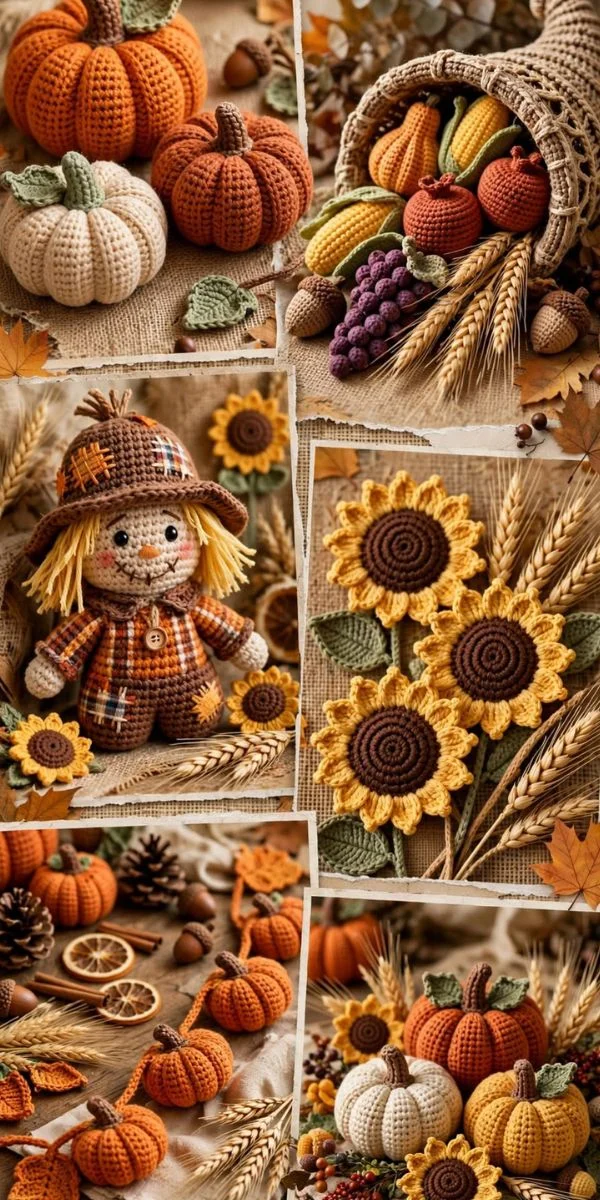 Pumpkin and Harvest Crochet Decor