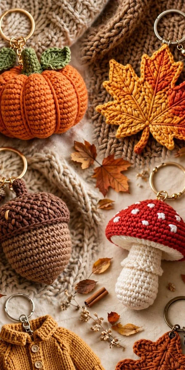 Seasonal and Fun Crochet Keychains