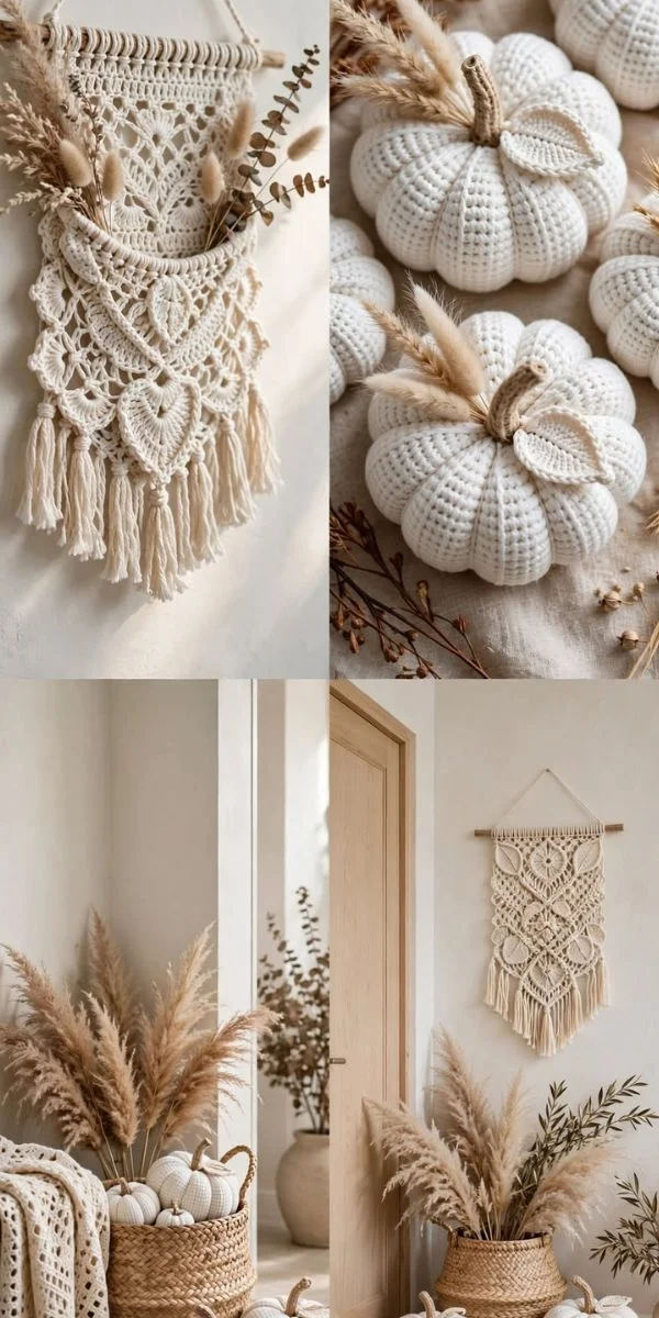Wall and Entryway Crochet Fall Decor