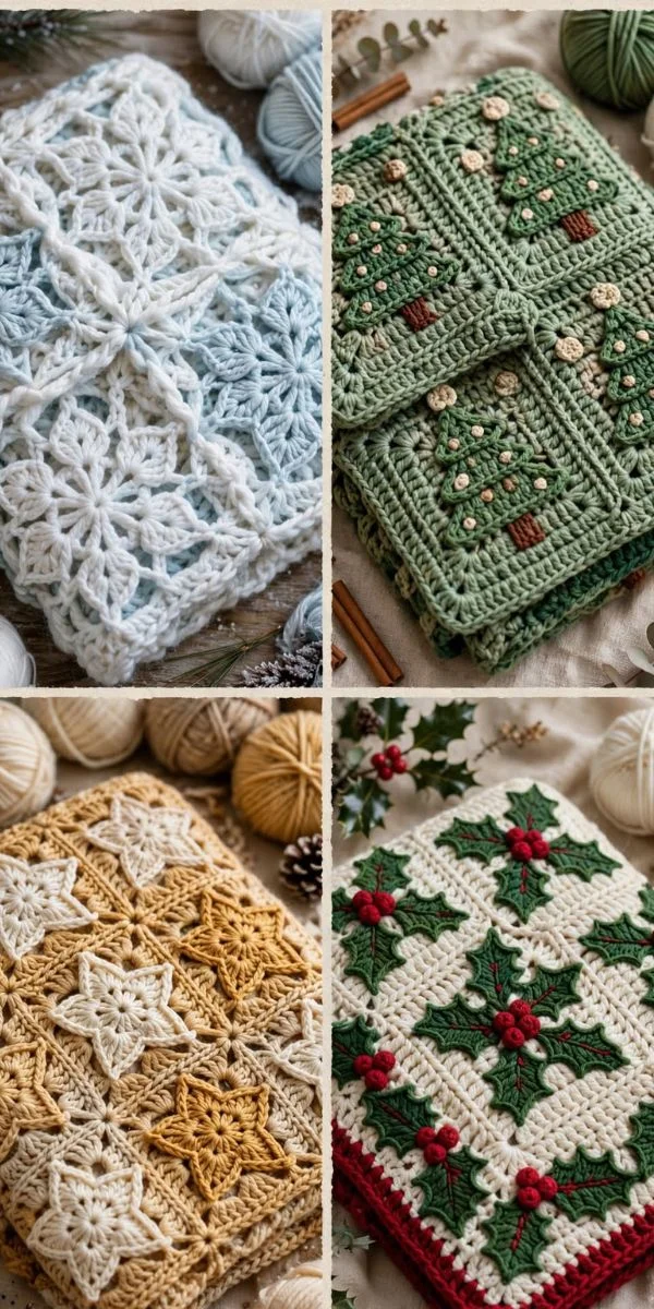 Winter and Festive Motif Blankets

