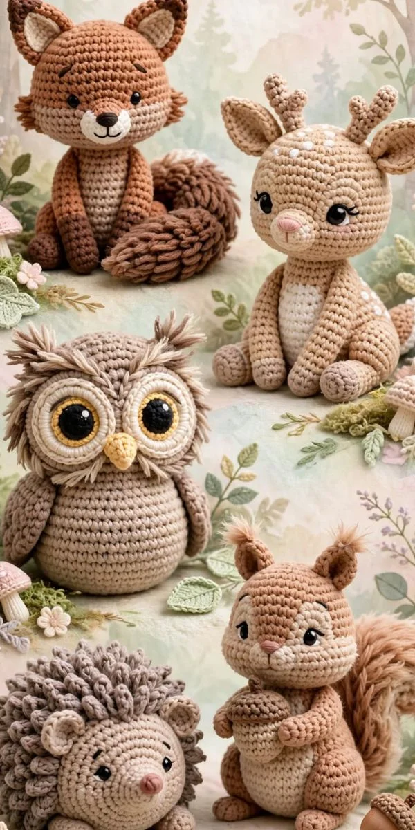 Woodland and Wild Animal Crochet Patterns
